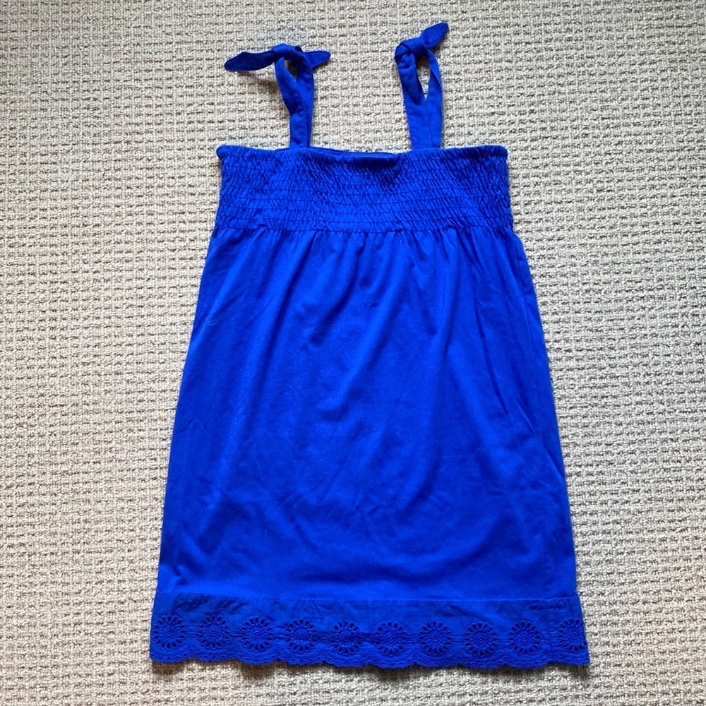 Cat and jack girls large cotton blue sundress. Excellent condition.